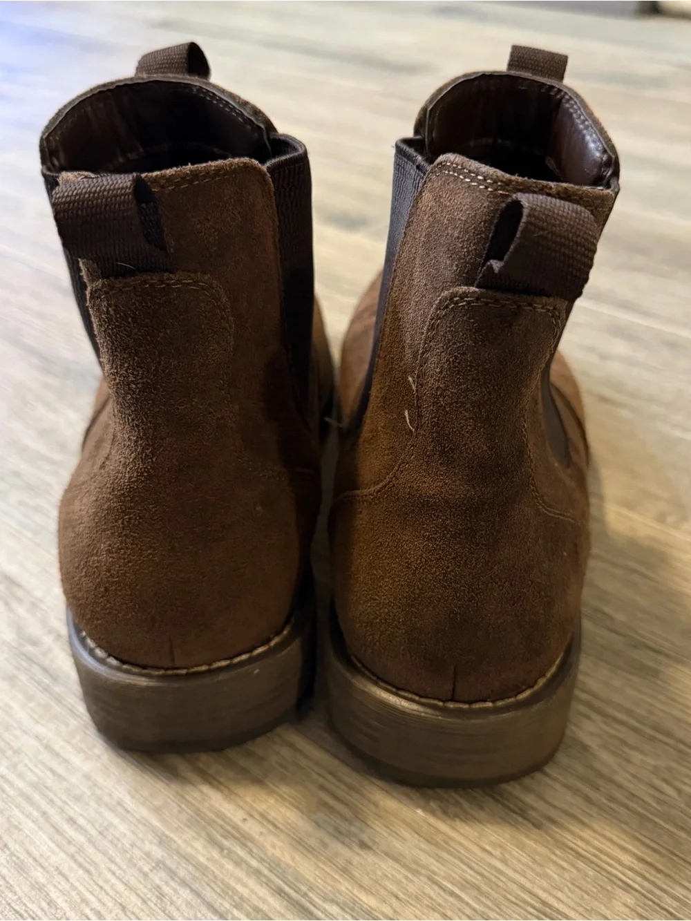 Eastland Daily Double Suede Boots Men's 11 D Brown Slip On Chelsea Dress Shoe